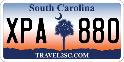 SC license plate XPA880