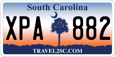 SC license plate XPA882