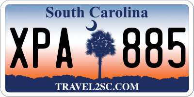 SC license plate XPA885