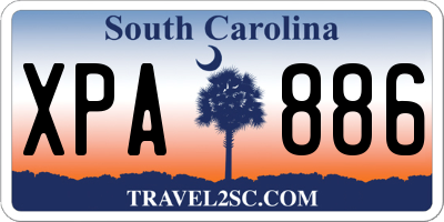 SC license plate XPA886