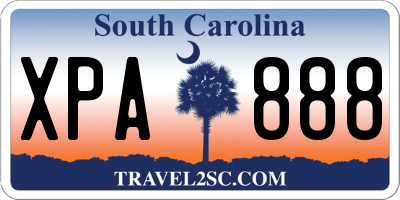 SC license plate XPA888