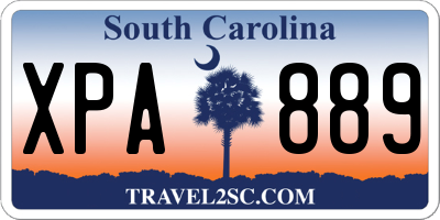 SC license plate XPA889