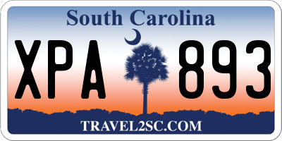 SC license plate XPA893