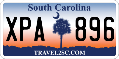 SC license plate XPA896
