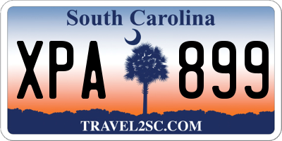 SC license plate XPA899