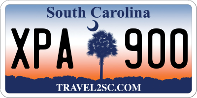 SC license plate XPA900