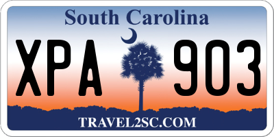 SC license plate XPA903