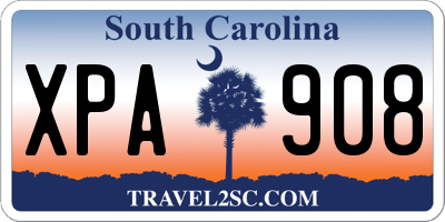 SC license plate XPA908