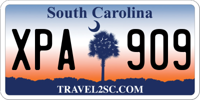 SC license plate XPA909