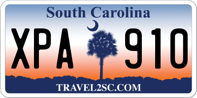 SC license plate XPA910