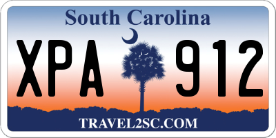 SC license plate XPA912