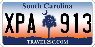 SC license plate XPA913