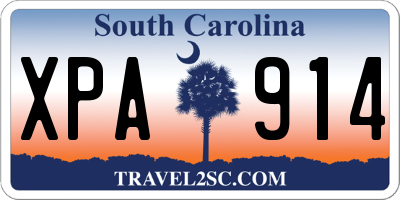 SC license plate XPA914