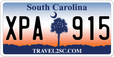 SC license plate XPA915