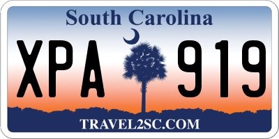 SC license plate XPA919