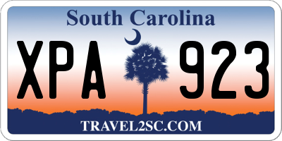 SC license plate XPA923