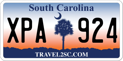 SC license plate XPA924