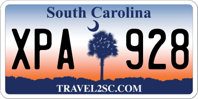 SC license plate XPA928