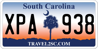 SC license plate XPA938