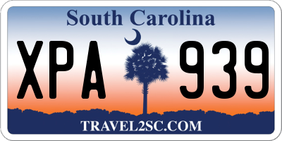 SC license plate XPA939