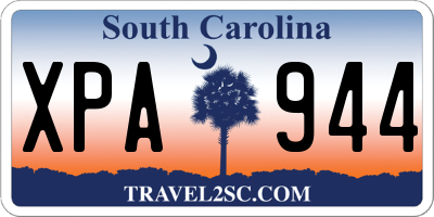 SC license plate XPA944