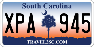 SC license plate XPA945
