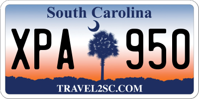 SC license plate XPA950