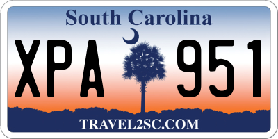 SC license plate XPA951