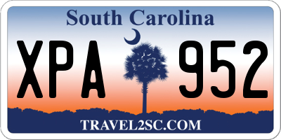 SC license plate XPA952