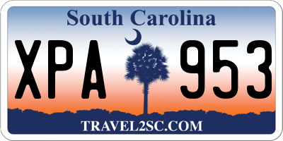 SC license plate XPA953