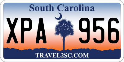 SC license plate XPA956