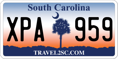 SC license plate XPA959