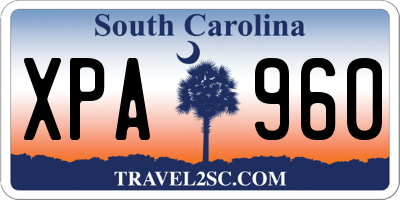 SC license plate XPA960