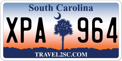 SC license plate XPA964