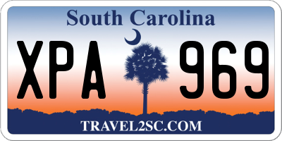 SC license plate XPA969