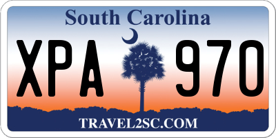 SC license plate XPA970