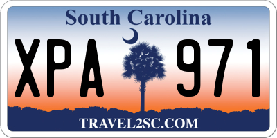 SC license plate XPA971