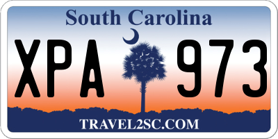 SC license plate XPA973