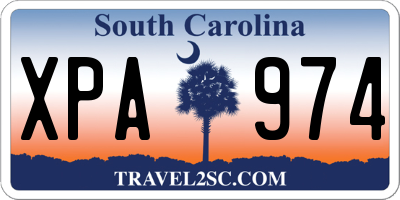 SC license plate XPA974