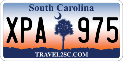 SC license plate XPA975