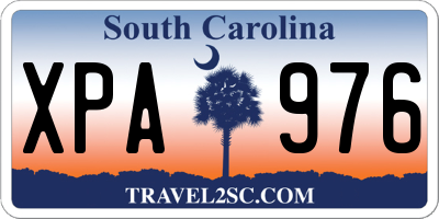SC license plate XPA976