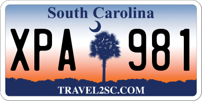SC license plate XPA981