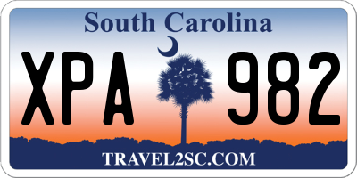 SC license plate XPA982