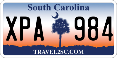 SC license plate XPA984