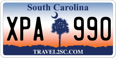 SC license plate XPA990