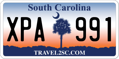 SC license plate XPA991