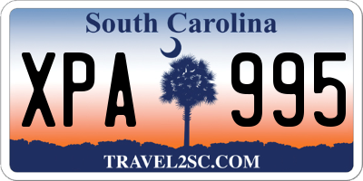 SC license plate XPA995