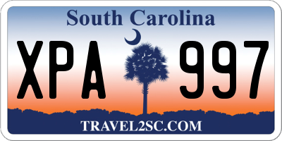 SC license plate XPA997