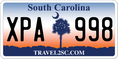 SC license plate XPA998