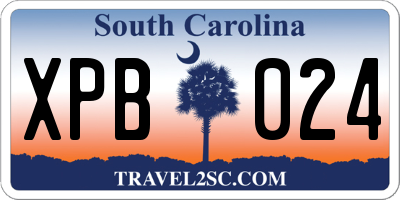 SC license plate XPB024